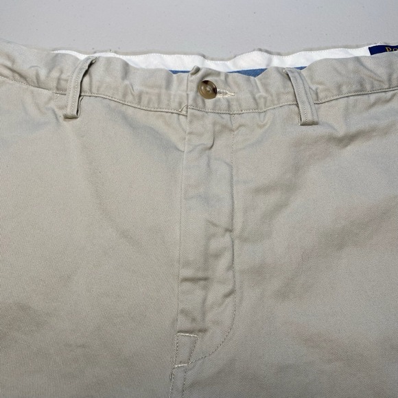 Polo Ralph Lauren Pants 36x30 (37x28.5) Mens Flat Front Chinos Classic Beige - Picture 1 of 8